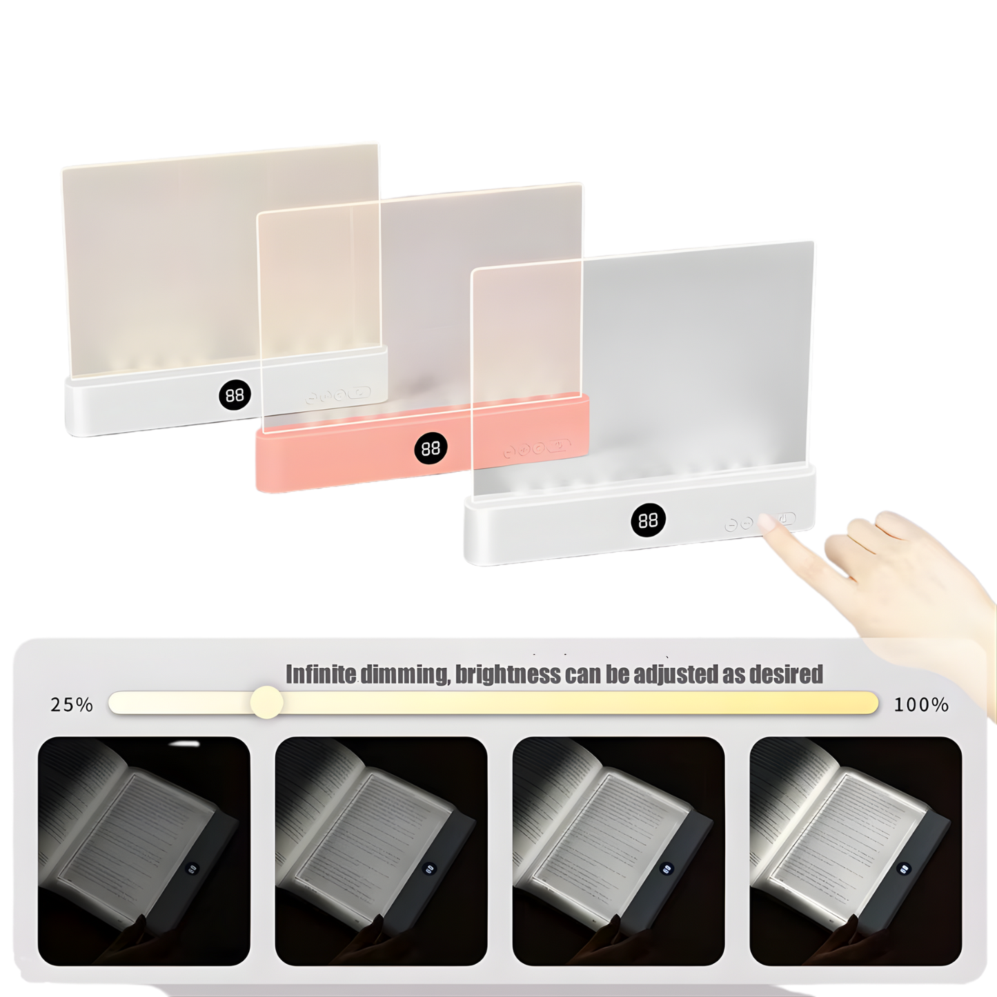 Lámpara de lectura plana antifatiga moderna 